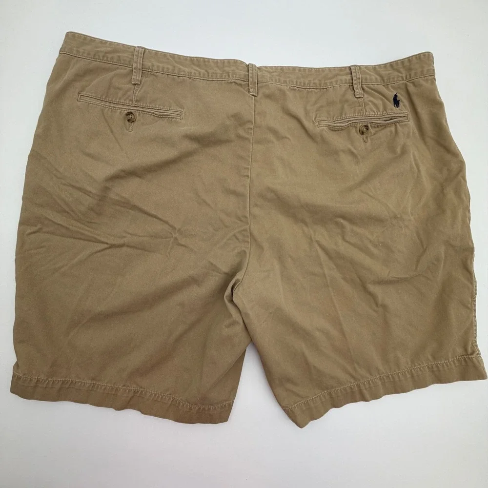 Polo Ralph Lauren Mens Classic Fit‎ Chino Shorts Tan Khaki Cotton Size 48